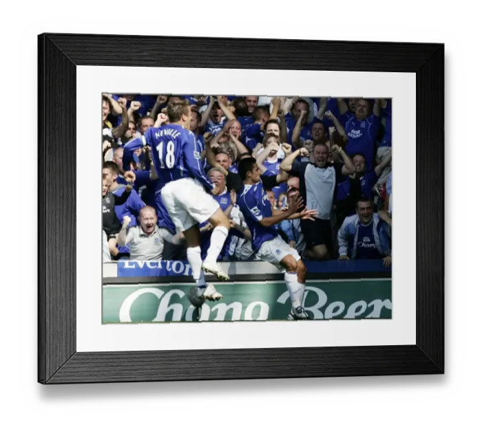 Framed Print : Euphoria Unleashed: Tim Cahill's Iconic Goal Celebration vs. Liverpool (Everton FC) Framed Print : Euphoria Unleashed: Tim Cahill's Iconic Goal Celebration vs. Liverpool (Everton FC)