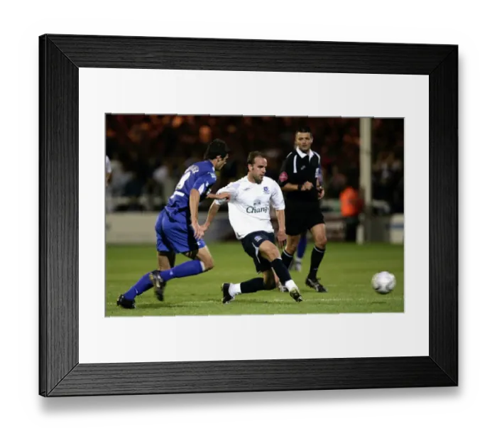 Framed Print : Peterborough United v Everton Andy van der Meyde of Everton in action Framed Print : Peterborough United v Everton Andy van der Meyde of Everton in action