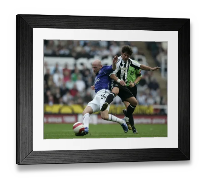 Framed Print : Evertons Lee Carsley and Newcastles Belozoglu Emre Framed Print : Evertons Lee Carsley and Newcastles Belozoglu Emre