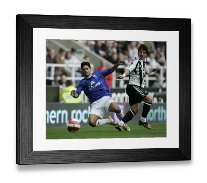 Framed Print : Evertons Mikel Arteta and Newcastles Belozoglu Emre in action Framed Print : Evertons Mikel Arteta and Newcastles Belozoglu Emre in action