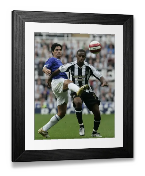 Framed Print : St James Park - 24 / 9 / 06 Evertons Arteta in action with Newcastles Charles Nzogbia Framed Print : St James Park - 24 / 9 / 06 Evertons Arteta in action with Newcastles Charles Nzogbia