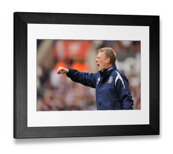 Framed Print : David Moyes in Action: Everton vs Stoke City, Premier League Showdown Framed Print : David Moyes in Action: Everton vs Stoke City, Premier League Showdown
