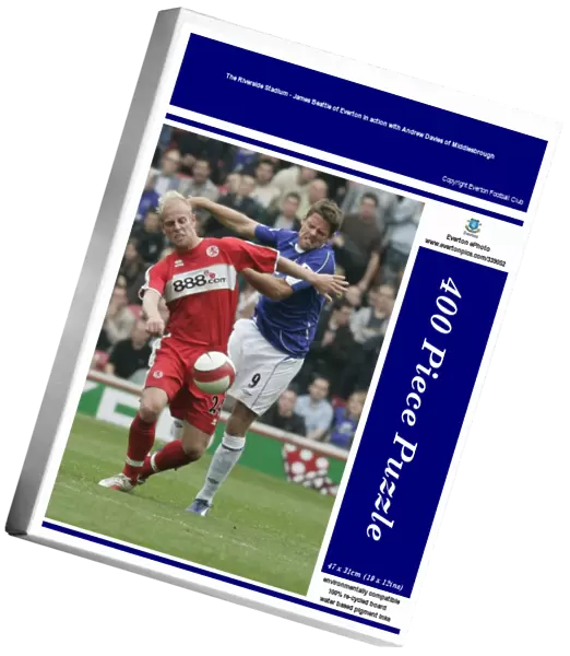 The Riverside Stadium - James Beattie of Everton in action with Andrew Davies of Middlesbrough