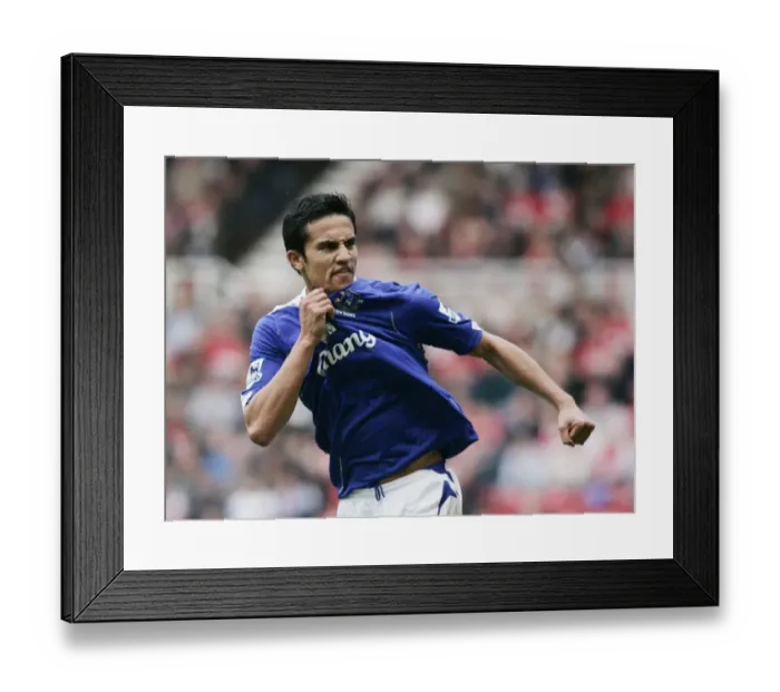 Framed Print : Tim Cahill's Euphoric Goal Celebration: First Everton Goal at The Riverside Stadium (Middlesbrough vs Everton) Framed Print : Tim Cahill's Euphoric Goal Celebration: First Everton Goal at The Riverside Stadium (Middlesbrough vs Everton)