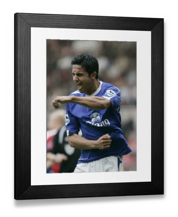 Framed Print : Tim Cahill's Historic Goal: Everton's Victory at Riverside Stadium Framed Print : Tim Cahill's Historic Goal: Everton's Victory at Riverside Stadium