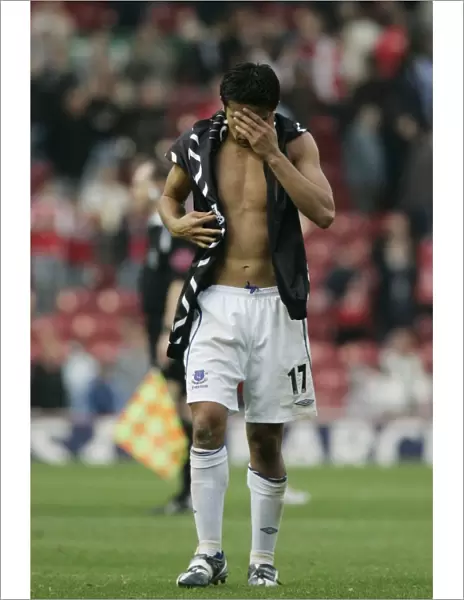 The Riverside Stadium - Tim Cahill of Everton looks dejected at fulltime