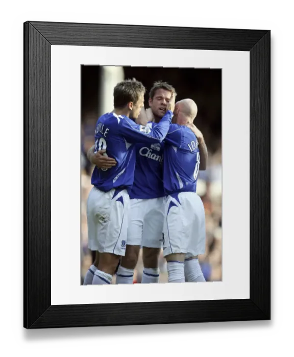 Framed Print : Everton's Penalty Triumph: James Beattie's Double Against Sheffield United (21 / 10 / 06)