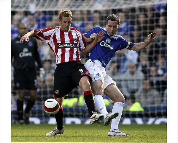 Everton v Sheffield United - 21  /  10  /  06 David Weir Everton and Rob Hulse - Sheffield United in action