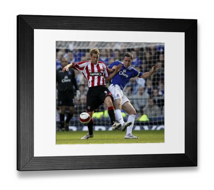 Framed Print : Everton v Sheffield United - 21 / 10 / 06 David Weir Everton and Rob Hulse - Sheffield United in action Framed Print : Everton v Sheffield United - 21 / 10 / 06 David Weir Everton and Rob Hulse - Sheffield United in action