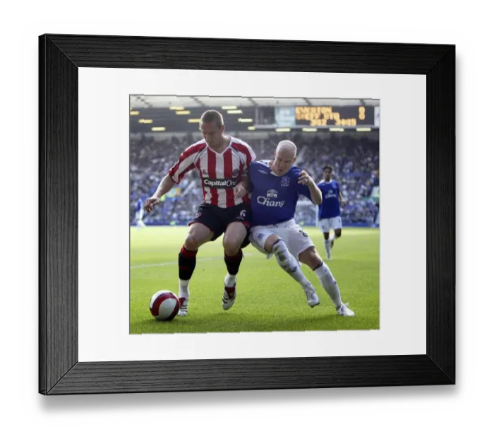 Framed Print : 21 / 10 / 06 Phil Jagielka - Sheffield United in action against Andrew Johnson Framed Print : 21 / 10 / 06 Phil Jagielka - Sheffield United in action against Andrew Johnson