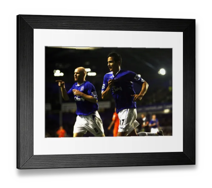 Framed Print : Tim Cahill's Thrilling Debut Goal: Everton vs. Luton Town (2006)