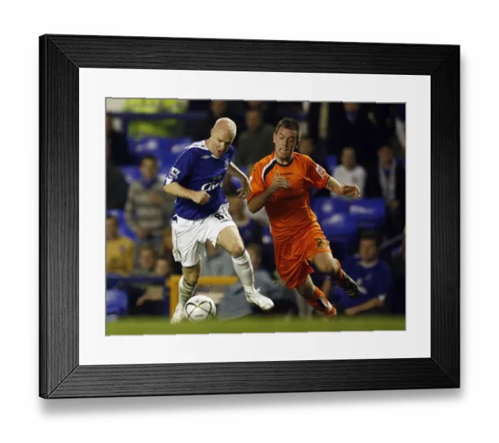 Framed Print : Andy Johnson's Determination: Everton vs. Luton Town, Goodison Park, 24 / 10 / 06