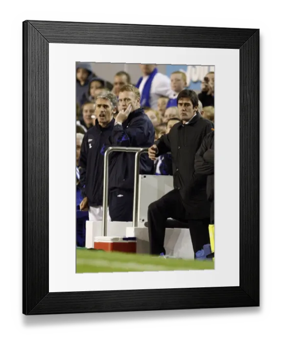Framed Print : Mike Newell's Disappointment: Everton's Victory over Luton Town (24 / 10 / 06) Framed Print : Mike Newell's Disappointment: Everton's Victory over Luton Town (24 / 10 / 06)