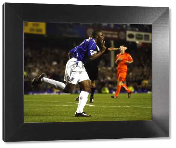 Everton's Victor Anichebe Nets His Fourth Goal Against Luton Town at Goodison Park (2006)