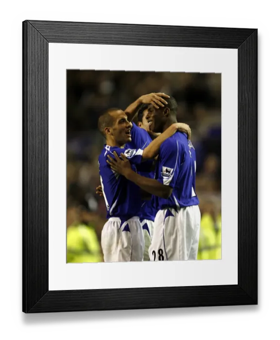 Framed Print : Anichebe's Brace: Everton's Fourth Goal vs. Luton Town (2006)