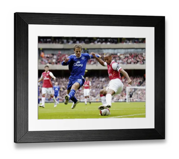 Framed Print : Arsenal v Everton 28 / 10 / 06 Arsenals Thierry Henry and Evertons Phil Neville in action Framed Print : Arsenal v Everton 28 / 10 / 06 Arsenals Thierry Henry and Evertons Phil Neville in action