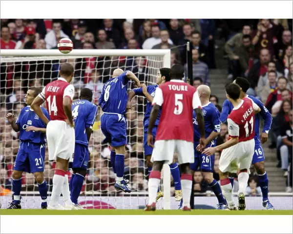 Arsenal v Everton 28  /  10  /  06 Robin Van Persie scores the first goal for Arsenal