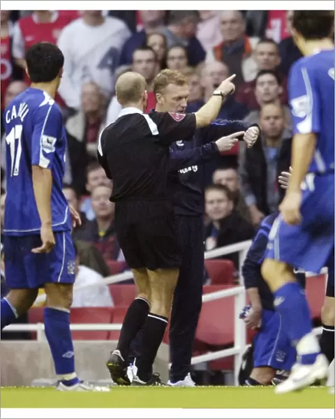 Arsenal v Everton 28  /  10  /  06 Everton manager David Moyes is sent off by referee Mike Riley