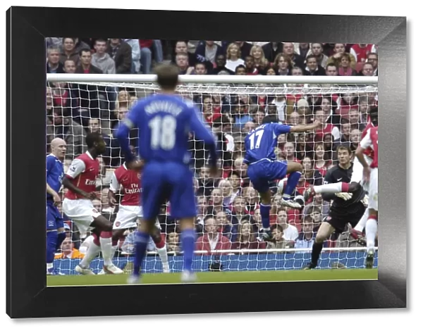 Arsenal v Everton Tim Cahill scoring the first goal for Everton Mandatory Credit