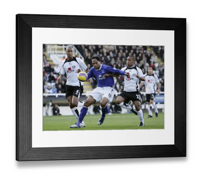 Framed Print : Fulham v Everton 4 / 11 / 06 Fulhams Wayne Routledge and Zat Knight and Evertons Joleon Lescott Framed Print : Fulham v Everton 4 / 11 / 06 Fulhams Wayne Routledge and Zat Knight and Evertons Joleon Lescott