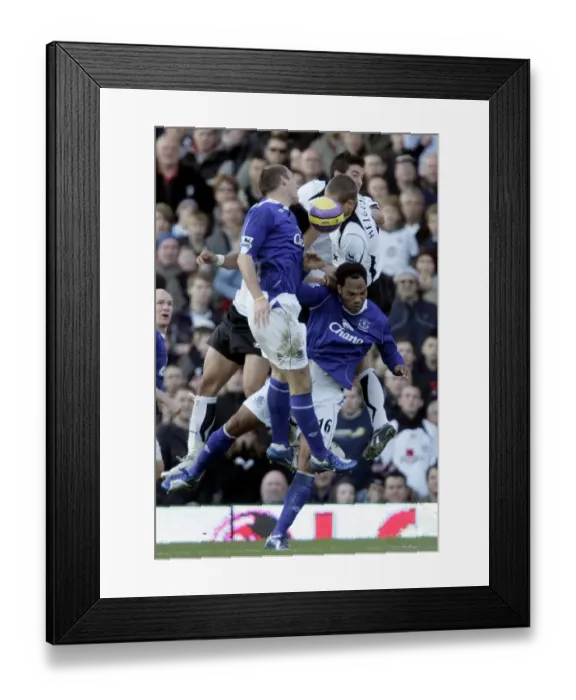 Framed Print : Fulham v Everton - 4 / 11 / 06 Evertons Joleon Lescott and Leon Osman Framed Print : Fulham v Everton - 4 / 11 / 06 Evertons Joleon Lescott and Leon Osman