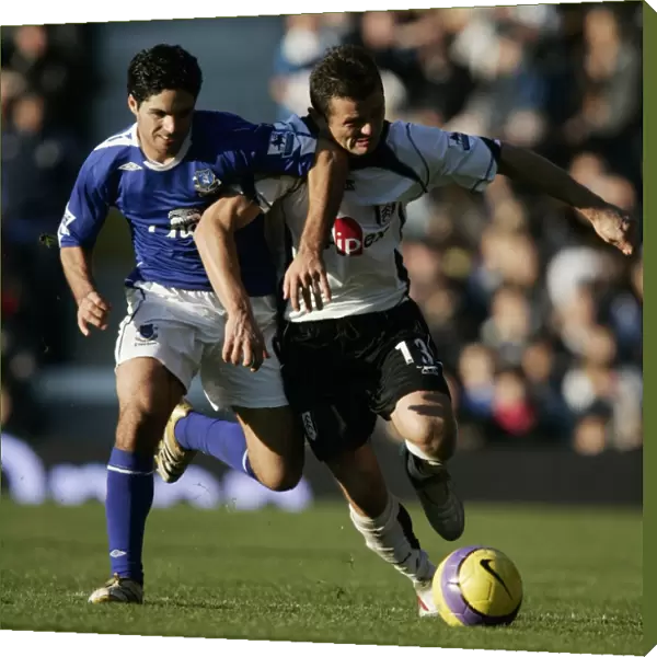 Fulham v Everton - 4  /  11  /  06 Fulhams Tomasz Radzinski and Evertons Mikel Arteta