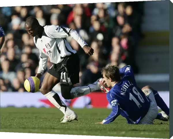 Fulham v Everton 4  /  11  /  06 Luis Boa Morte - Fulham in action against Everton