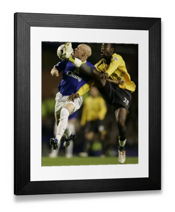 Framed Print : Everton v Arsenal Carling Cup Fourth Round Evertons Andy Johnson in action against Johan Djourou Framed Print : Everton v Arsenal Carling Cup Fourth Round Evertons Andy Johnson in action against Johan Djourou