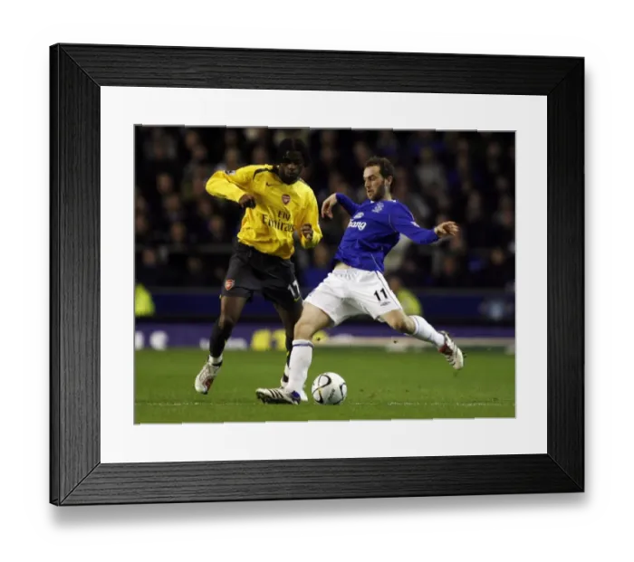 Framed Print : Everton v Arsenal Carling Cup Fourth Round James McFadden in action against Alexandre Song Framed Print : Everton v Arsenal Carling Cup Fourth Round James McFadden in action against Alexandre Song