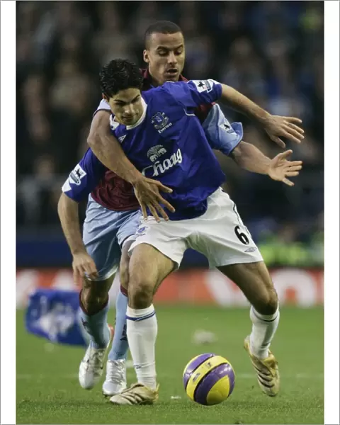 Everton's Mikel Arteta vs. Aston Villa's Gabriel Agbonlahor: A Football Rivalry Unfolds (Everton v Aston Villa)