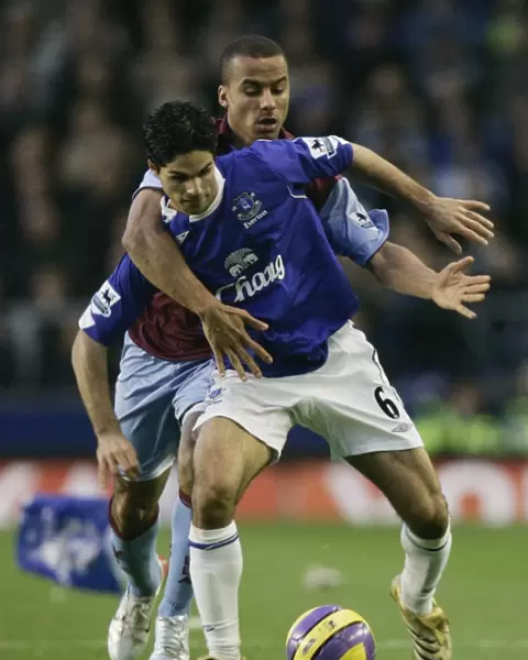 Everton's Mikel Arteta vs. Aston Villa's Gabriel Agbonlahor: A Football Rivalry Unfolds (Everton v Aston Villa)