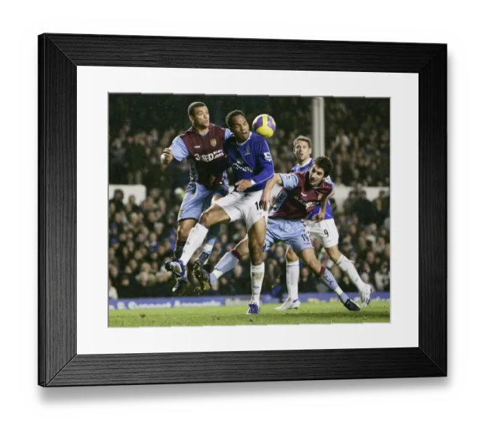 Framed Print : Everton v Aston Villa Joleon Lescott in action with Aston Villas Wilfred Bouma Framed Print : Everton v Aston Villa Joleon Lescott in action with Aston Villas Wilfred Bouma