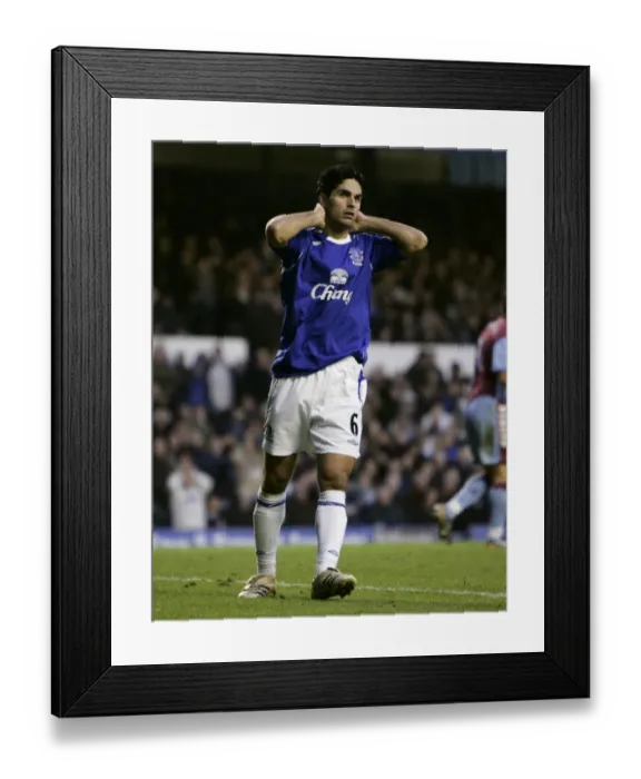 Framed Print : A Dejected Mikel Arteta: Everton's Disappointment at Goodison Park Against Aston Villa, FA Barclays Premiership, 11 / 11 / 06 Framed Print : A Dejected Mikel Arteta: Everton's Disappointment at Goodison Park Against Aston Villa, FA Barclays Premiership, 11 / 11 / 06