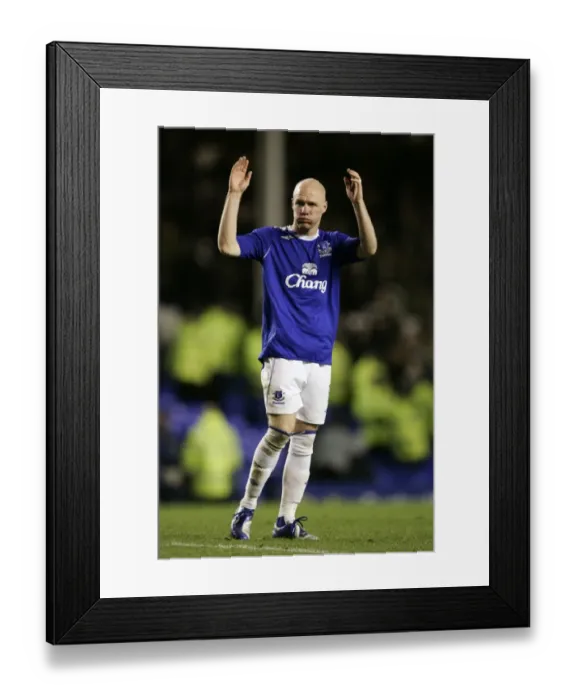 Framed Print : Dejected Andrew Johnson: Everton's Agonizing Loss to Aston Villa (06 / 07)