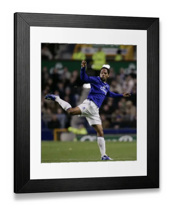 Framed Print : Joleon Lescott in Action: Everton vs. Aston Villa Framed Print : Joleon Lescott in Action: Everton vs. Aston Villa