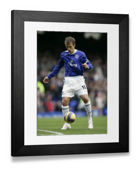 Framed Print : Phil Neville - Everton