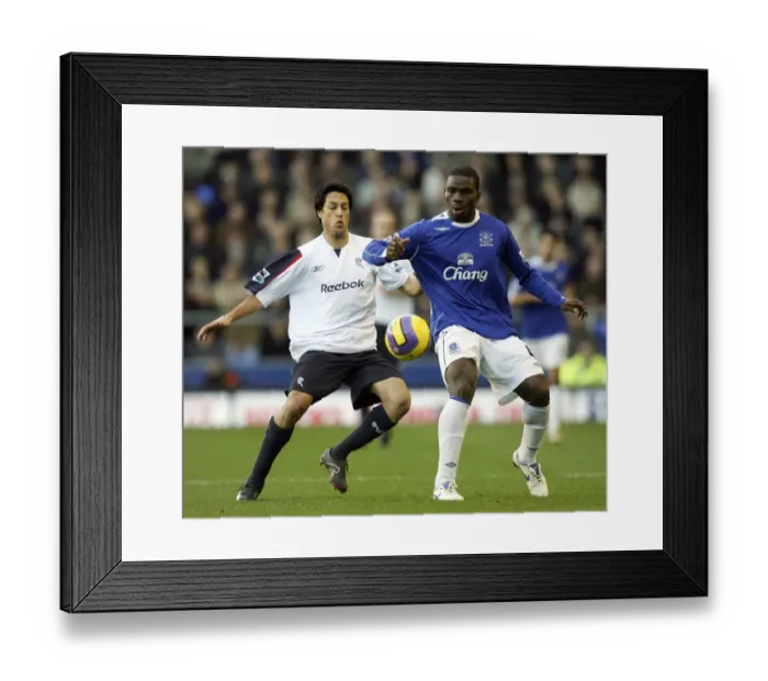Framed Print : Joseph Yobo in Action: Everton vs Bolton Wanderers, FA Barclays Premiership, November 18, 2006