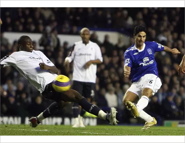 Everton v Bolton - Mikel Arteta scores his teams first goal