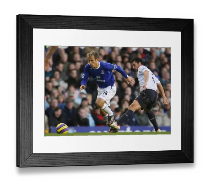 Framed Print : Phil Neville vs. Gary Speed: A Battle at Goodison Park - Everton vs. Bolton Wanderers, Barclays Premiership, 18th November 2006 Framed Print : Phil Neville vs. Gary Speed: A Battle at Goodison Park - Everton vs. Bolton Wanderers, Barclays Premiership, 18th November 2006