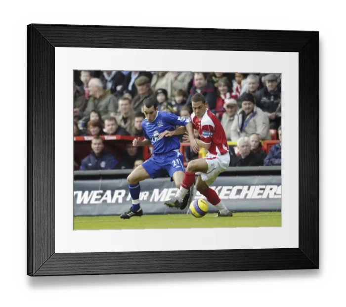 Framed Print : Charltons Luke Young and Leon Osman Framed Print : Charltons Luke Young and Leon Osman
