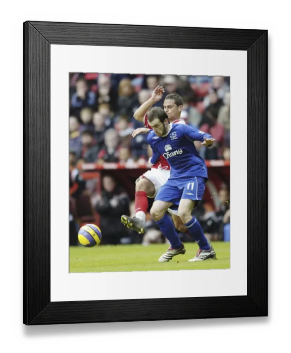 Framed Print : McFadden's Defiant Stand: James McFadden vs. Luke Young - Everton Football Club Framed Print : McFadden's Defiant Stand: James McFadden vs. Luke Young - Everton Football Club