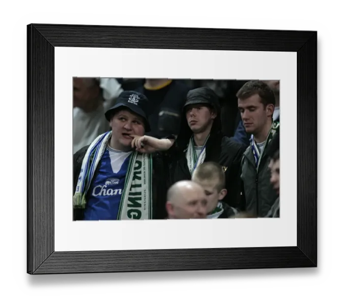 Framed Print : Everton's Europa League Agony: Heartbroken Fans at Sporting Lisbon's Estadio Jose Alvalade Framed Print : Everton's Europa League Agony: Heartbroken Fans at Sporting Lisbon's Estadio Jose Alvalade
