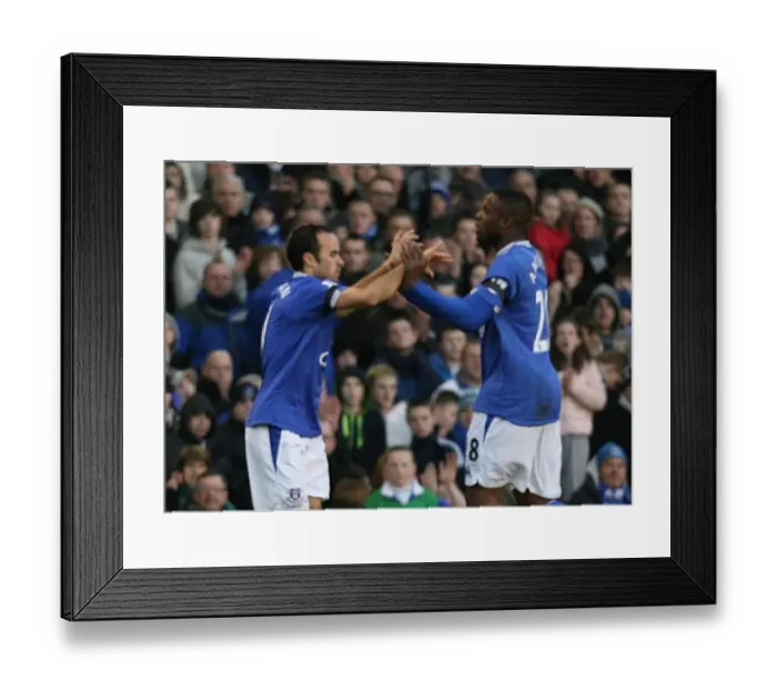 Framed Print : Landon Donovan Replaces Victor Anichebe: Everton Substitution at Goodison Park