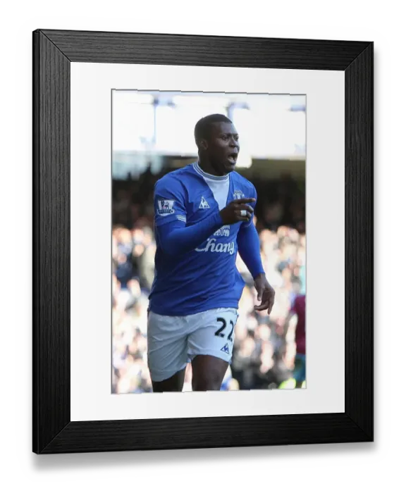 Framed Print : Yakubu's Double: Everton's Second Goal vs. West Ham United, Barclays Premier League, Goodison Park Framed Print : Yakubu's Double: Everton's Second Goal vs. West Ham United, Barclays Premier League, Goodison Park