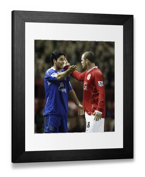Framed Print : Rooney vs. Arteta: A Fiery FA Barclays Premiership Rivalry - Manchester United vs. Everton (November 29, 2006, Old Trafford) Framed Print : Rooney vs. Arteta: A Fiery FA Barclays Premiership Rivalry - Manchester United vs. Everton (November 29, 2006, Old Trafford)
