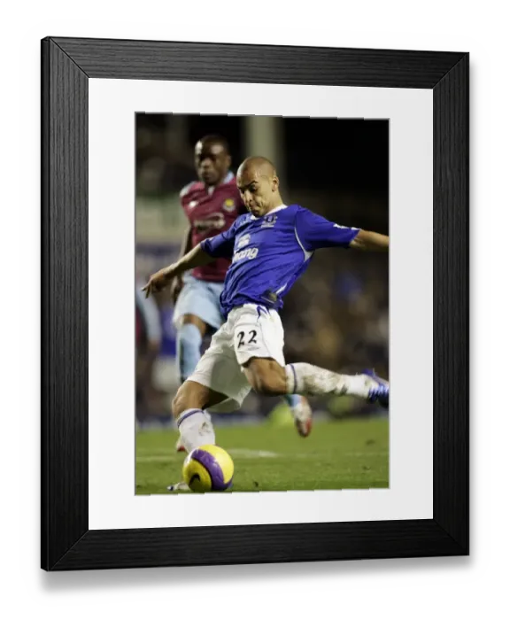 Framed Print : James Vaughan Scores Everton's Second Goal vs. West Ham United Framed Print : James Vaughan Scores Everton's Second Goal vs. West Ham United