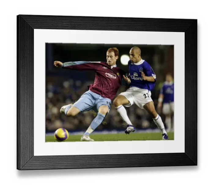 Framed Print : Everton v West Ham - James Collins and Evertons James Vaughan Framed Print : Everton v West Ham - James Collins and Evertons James Vaughan