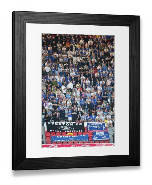 Framed Print : Sea of Blue: Everton Fans Unite at Estadio da Luz Framed Print : Sea of Blue: Everton Fans Unite at Estadio da Luz