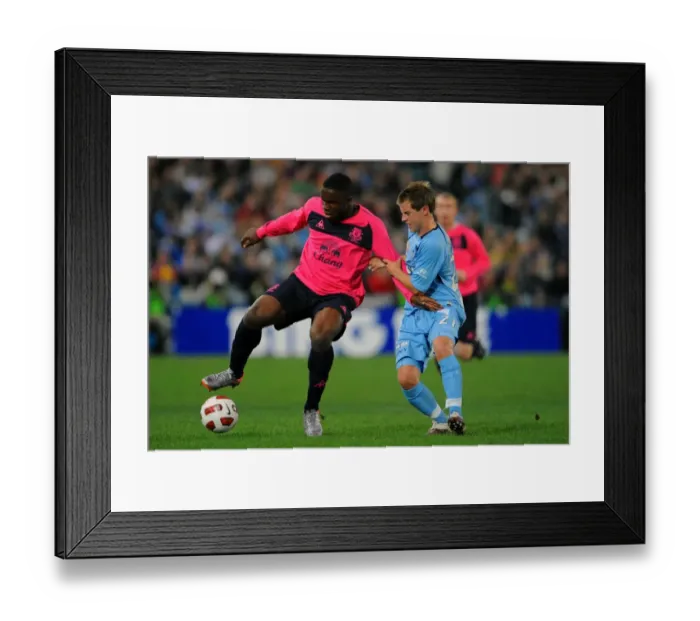 Framed Print : Anichebe vs. Jamieson: A Pre-Season Clash - Sydney FC vs. Everton at ANZ Stadium Framed Print : Anichebe vs. Jamieson: A Pre-Season Clash - Sydney FC vs. Everton at ANZ Stadium