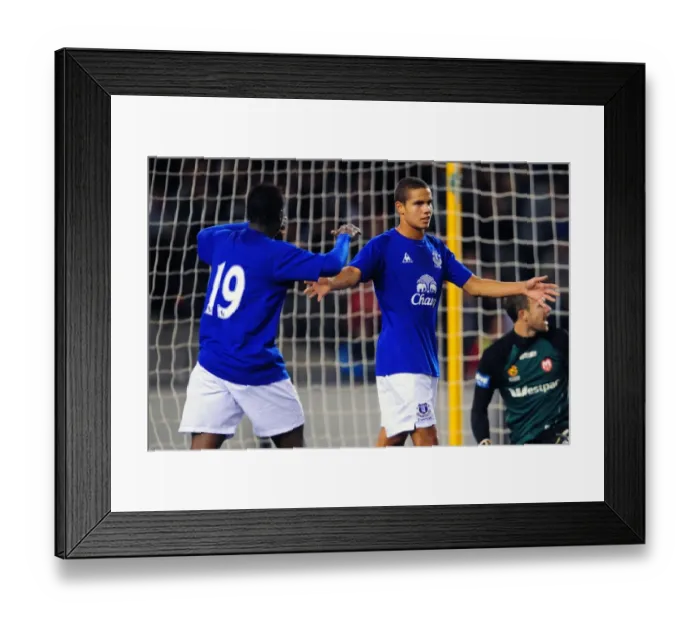 Framed Print : Everton's Jack Rodwell and Magaye Gueye Celebrate Goal in Pre-Season Friendly against Melbourne Heart Framed Print : Everton's Jack Rodwell and Magaye Gueye Celebrate Goal in Pre-Season Friendly against Melbourne Heart